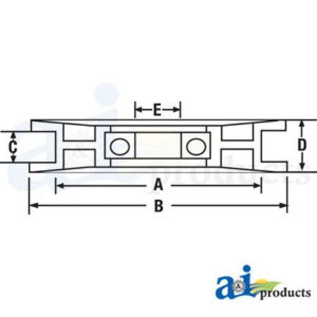 A & I Products Flat Idler 5.5" x7" x1" A-B1SB10149